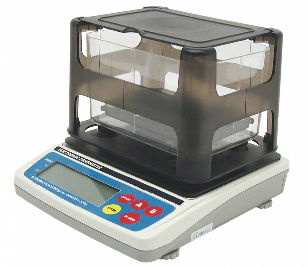 Densimeter to measure the specific density