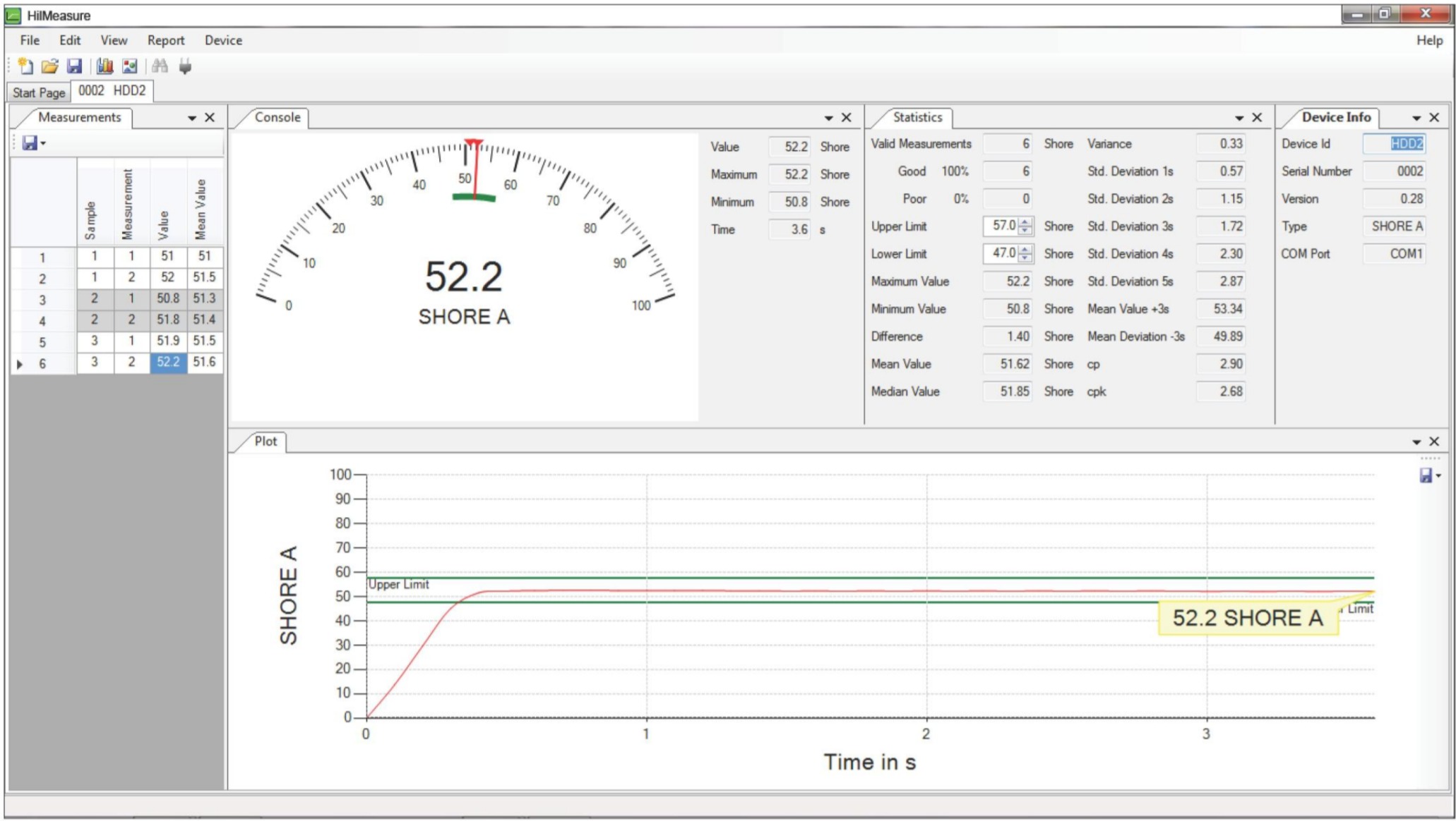 Software voor digitale hardheidsmeter HDD 1