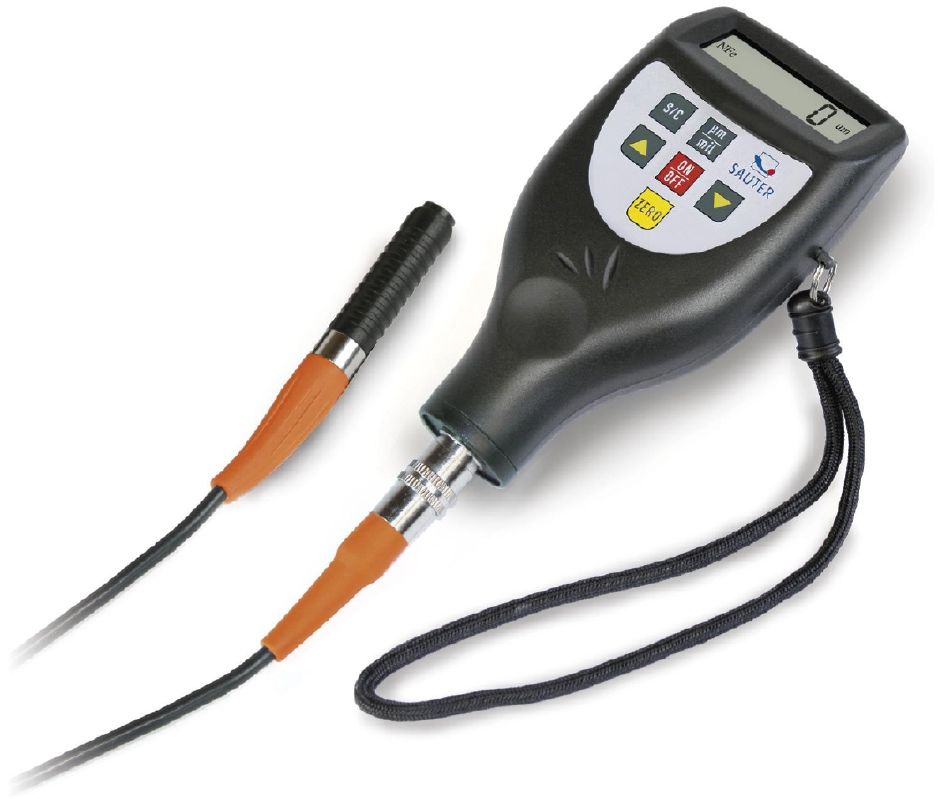Coating thickness gauges for all metals with built-in or separate probes, large choice of probes for all applications